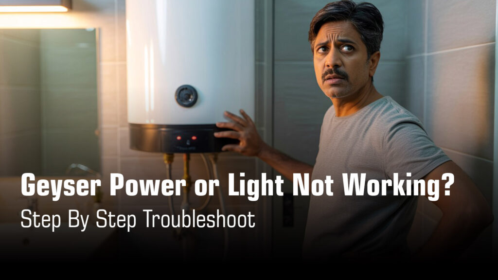 geyser power light not working