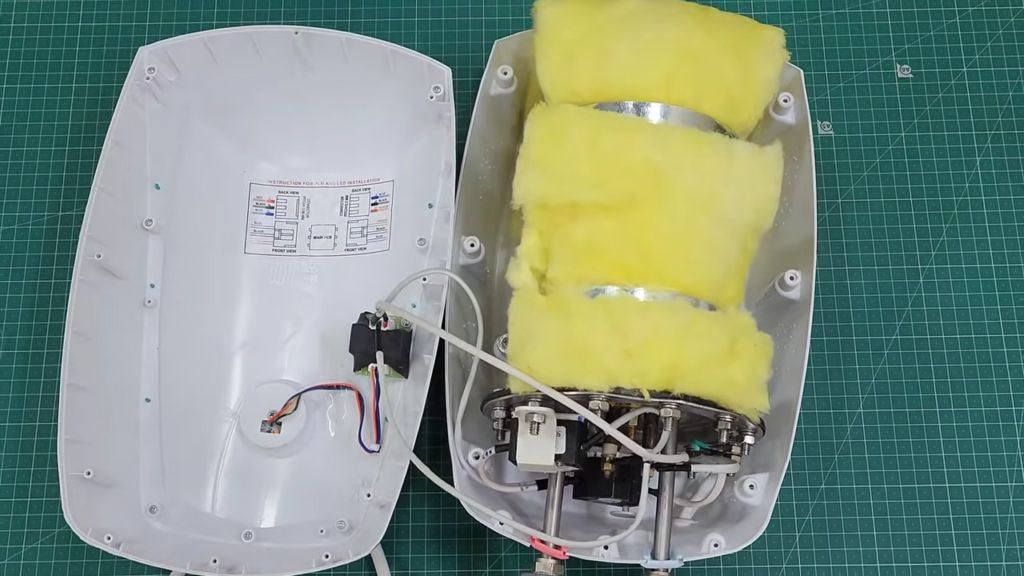 Inside storage geyser