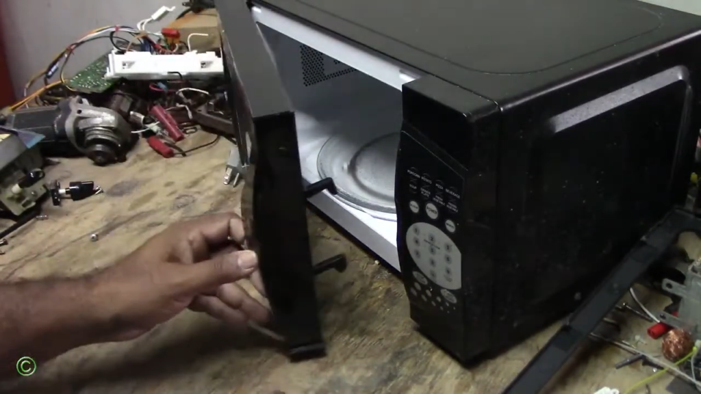 microwave oven door latch